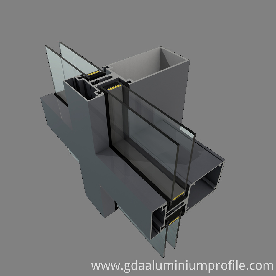 Visiable Frame Stick Curtain Wall